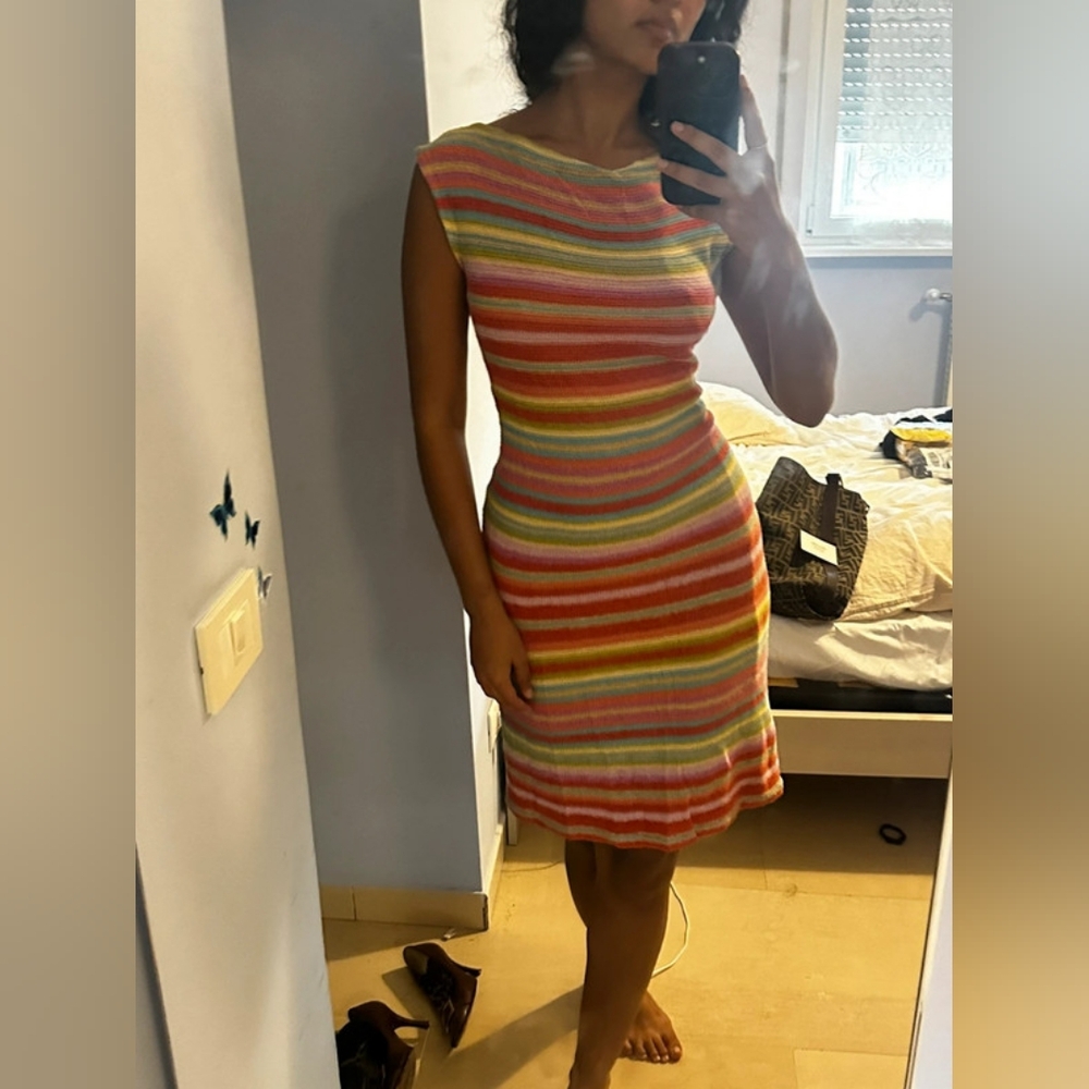 Multicolor Striped Women's Dress